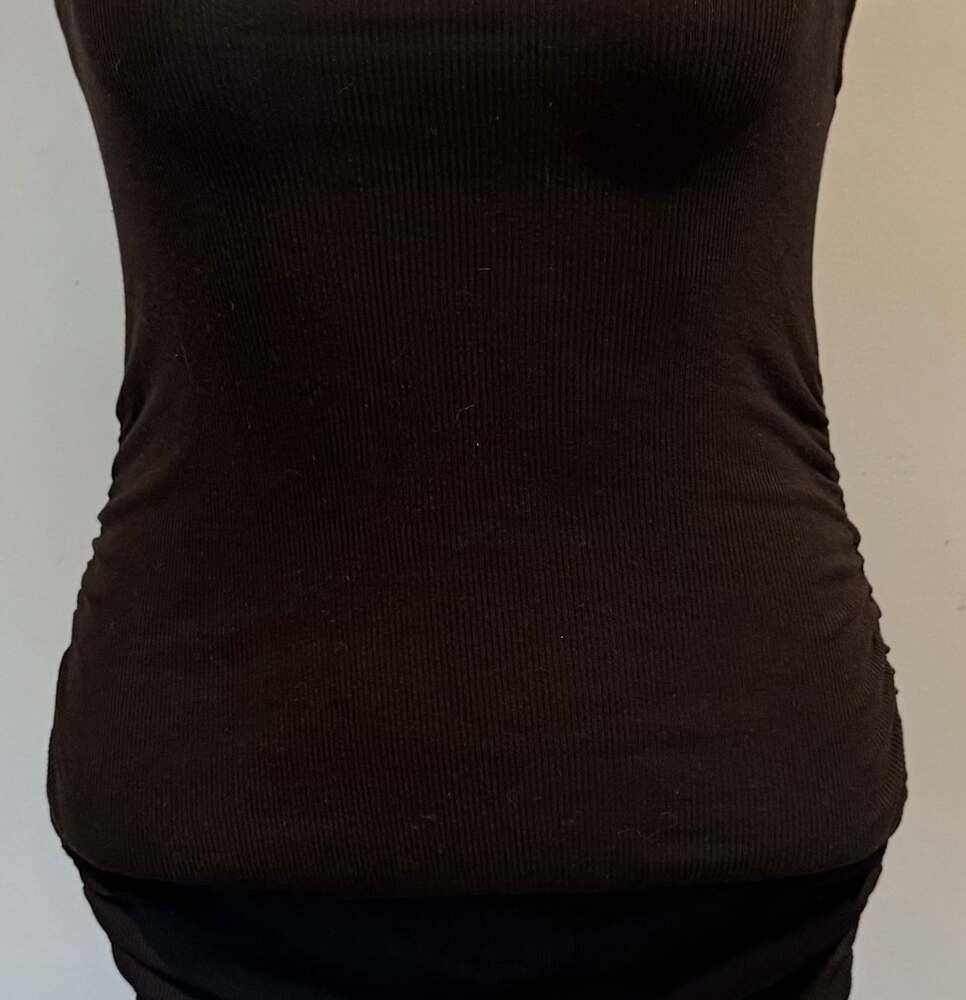 Michael Stars Opaline Midi Dress Black Ultra Rib Size Small NWT